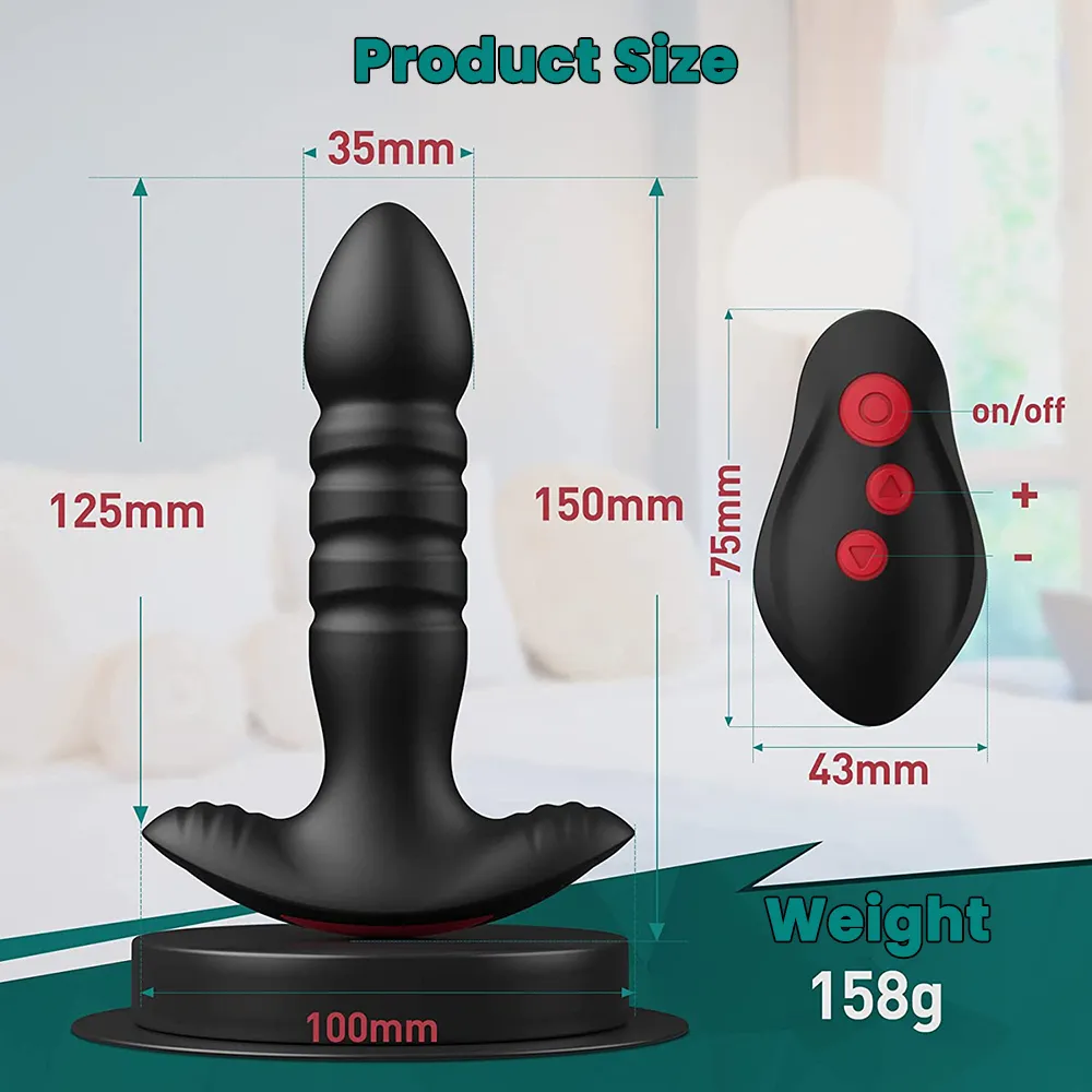 Bluetooth -tryckande rumpa Plug Sexig leksaker för män app fjärrkontroll dildo vibratorer anal sexig för man masturbator gay vuxen