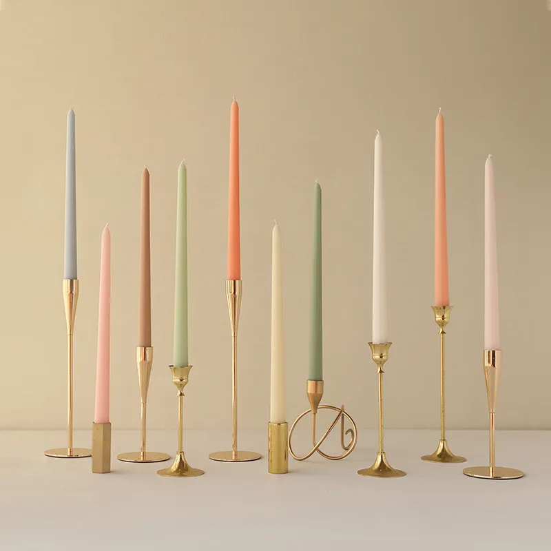 30 cm Kolor Stożkowe Świece na dekorację ślubną Festiwal Dekorowanie stolika Long Stick Nordic Candles Pack of Of of