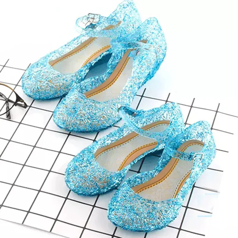 Toddler Infant Kids Baby Girls Wedge Cosplay Party Single Princess Shoes Sandals Children High Heel Performance Prop 220621