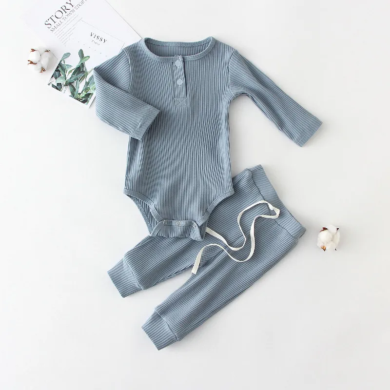 Säuglingskleidung Set Langarm Body Hose Jungen Outfits Sommer Herbst geborenes Baby Mädchen Kleidung 220607