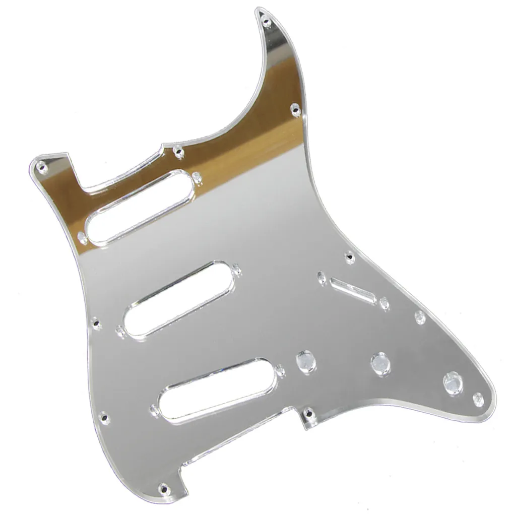 11-gaats SSS slagplaat krasplaat zilveren spiegel met schroeven voor elektrische gitaaronderdelen