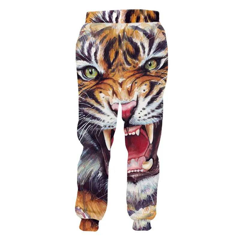 CJLM Unisex Hip Hop 3D Printed Service Original Animal Tiger Custom Plus Size Sweatpantss Drop 220613