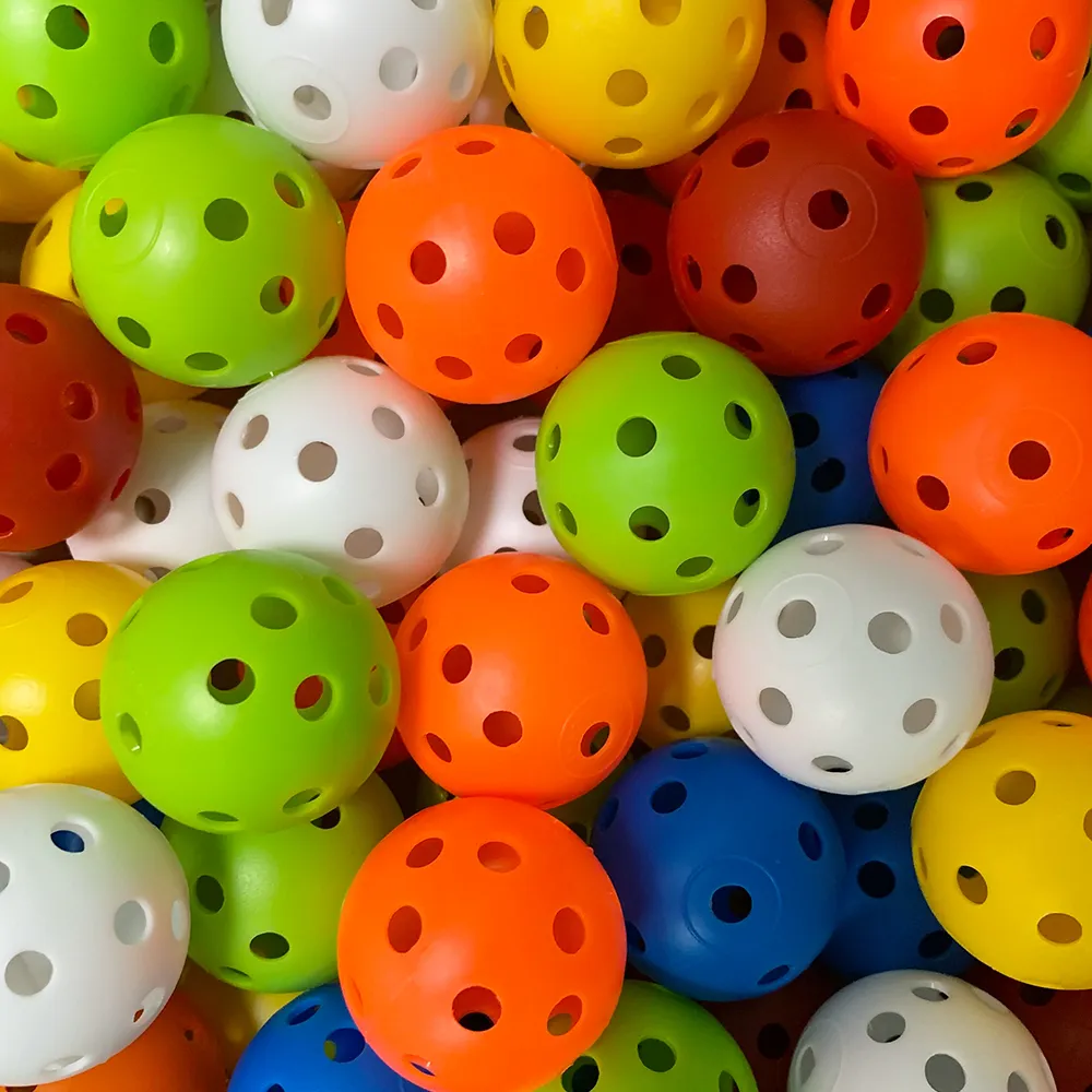 24 st 42mm luftflöde plast perforerad färg inomhusövning golfbollar
