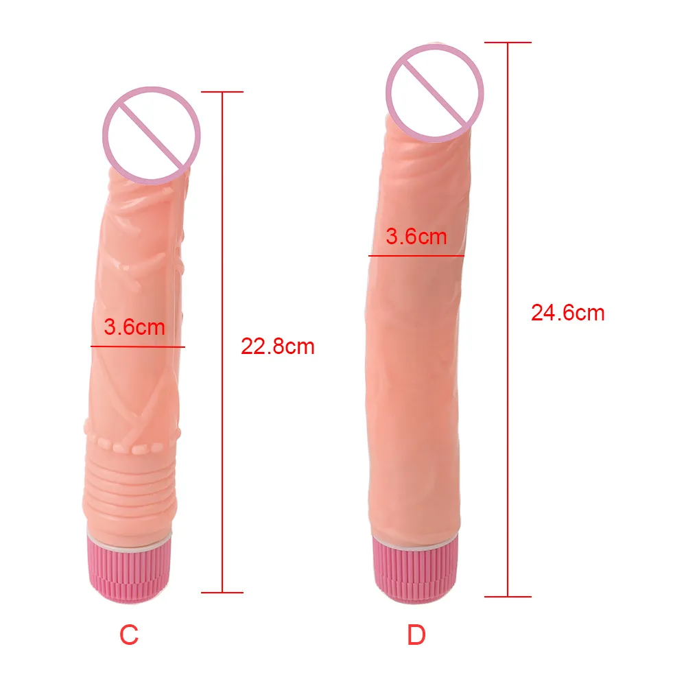 20-24 cm Echten Penis Vibrator Spikes Dildos für Frauen Anal Plug Vagina Massage Masturbator Weibliche sexy Spielzeug Erwachsene produkte Erotische