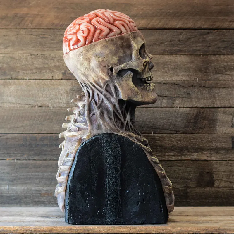 Máscara de terror de látex de Halloween Cosplay Decoración de fiesta Modelo de cráneo de medicina Esqueleto Decoración gótica 220705