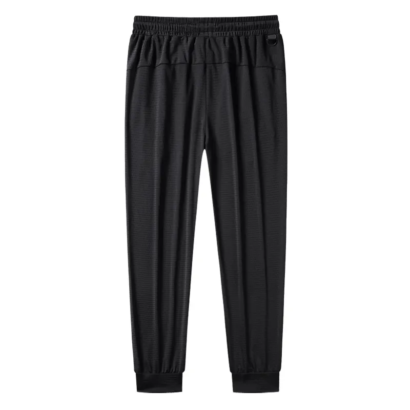 زائد الحجم 9xl 8xl 7xl الصيف تنفس sweatpants الرجال بارد سريع جاف الرجال السراويل الحرير الجليد جودة عالية الفضفاضة السراويل الذكور 220330