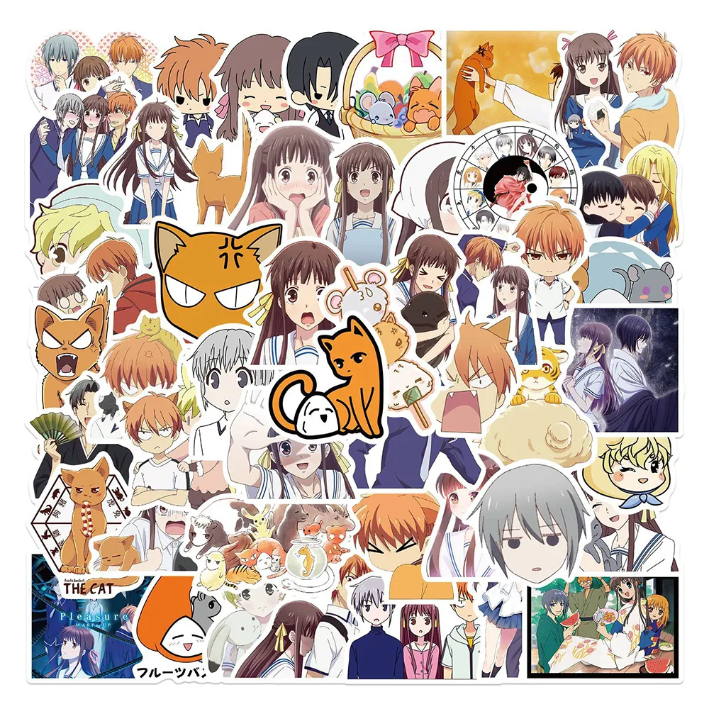 Neue wasserdichte 10/30/Fruits Basket Anime Aufkleber Skateboard Gitarre Laptop Gepäck Auto Telefon Graffiti Aufkleber Aufkleber kind Spielzeug Aufkleber