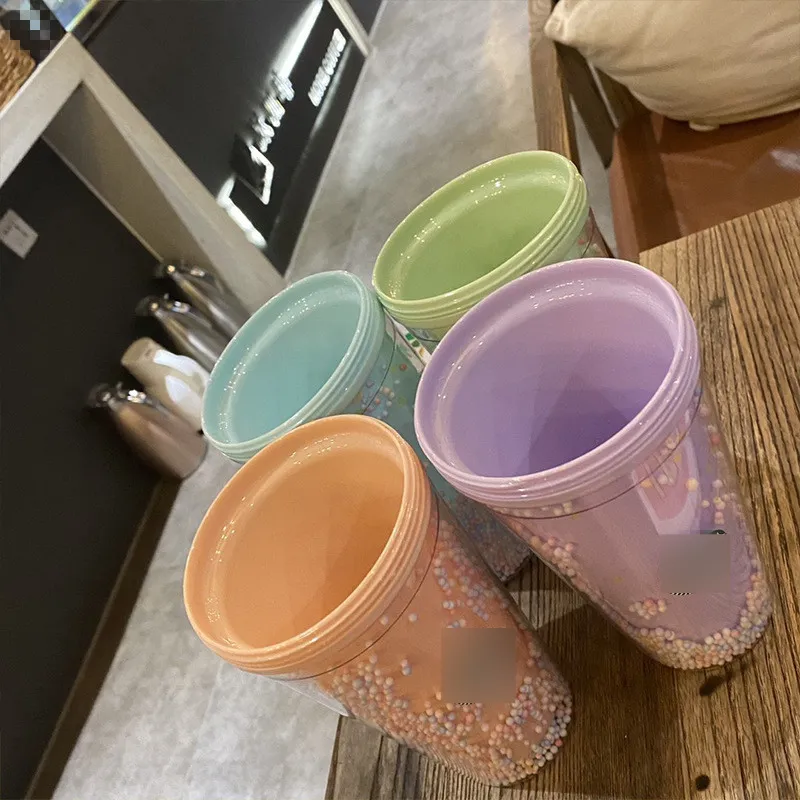 Mokken Starrbucks Rainbow Cup Studentenliefhebbers Koffiebekers Koffie Capaciteit Strawplastic mok