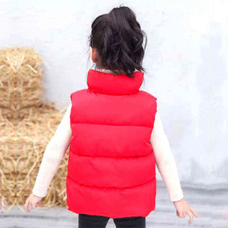 Filles Veste Hiver Vers Le Bas Gilet Garçon Vêtements Épais Chaud Gilet 2-10 Ans Enfants Mode Version Coréenne qualité Vêtements J220718