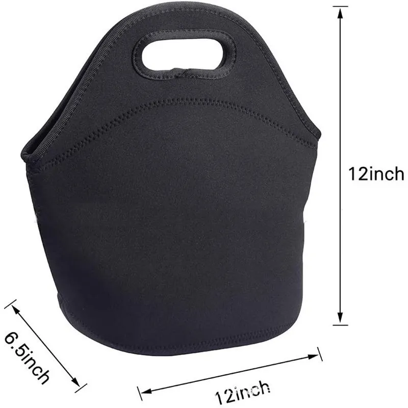 Sublimationsrohlinge wiederverwendbare Neopren-Einkaufstasche, Handtasche, isolierte weiche Lunch-Taschen mit Reißverschluss-Design für Arbeit, Schule, Party, Geschenk, DHL