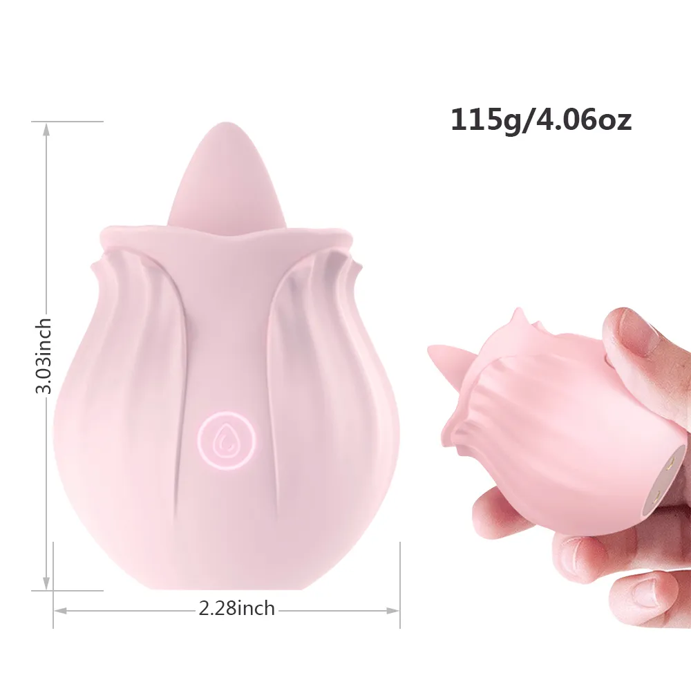 Blumenform Zunge lecken G-Punkt Vibrator Nippel Stimulation der Klitoris Ei Vibratoren Klitoris Brustmassagegerät sexy Spielzeug für Frauen