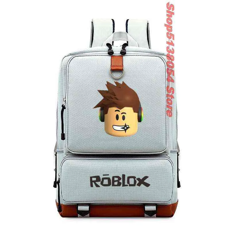 학교 가방 Roblox backpack teenagers 여자 아이 소년 소년 어린이 학생 여행 백팩 어깨 가방 노트북 볼사 escolar254p