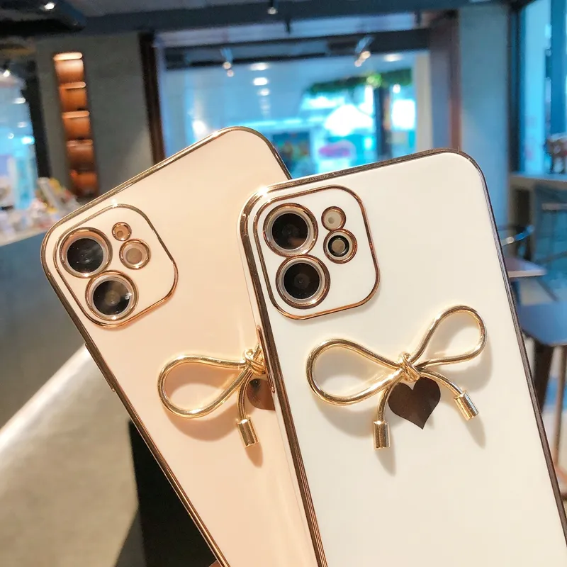 love pattern bowknot phone case for iphone 11 12 13 pro max xs x xr 7 8 plus mini se soft silicone shockproof cases cover