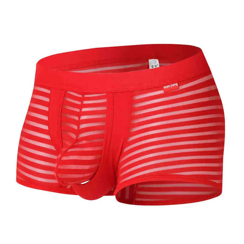 Mesh Men Underwear Crotchless Sexy Men Underwear Briefs Ice Silk Boxer