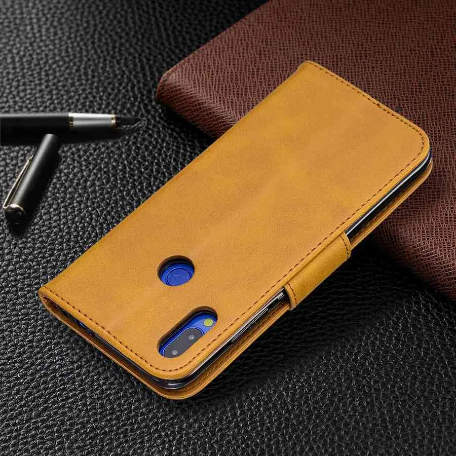 Sheepskin Leather Cases For Xiaomi Mi POCO X3 Note 10 Pro CC9 5 6 6A 7 7A 8 8A 9Pro Flip Stand Wallet Case