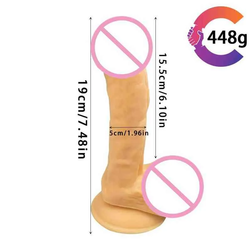 NXY Dildos Miękkie Duże Symulowane Masturbacja Penis Ssanie Sztuczne Fake JJ Wireless Fun Massage Stick 0316