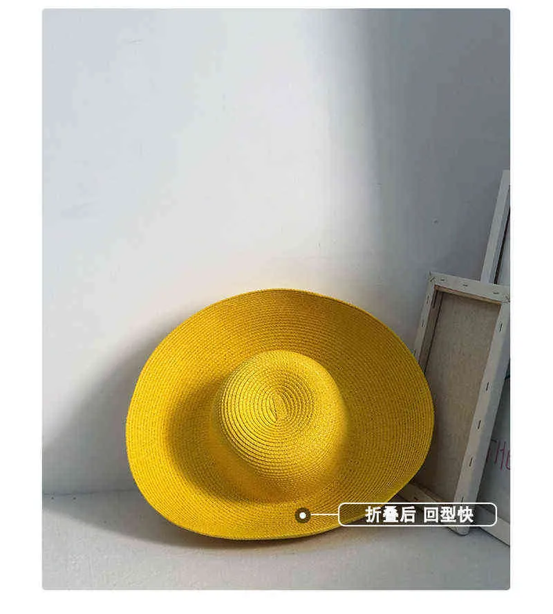 202204-WN livraison directe français vacances jaune Hepburn grâce papier herbe solide dame seau casquette femmes pêcheurs chapeau G220418