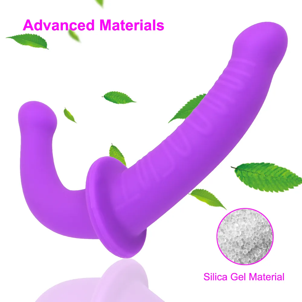 Lange dildo penis vrouwelijke masturbatie strap-on dual head anale plug sexy speelgoed voor lesbische flexibele dubbele s