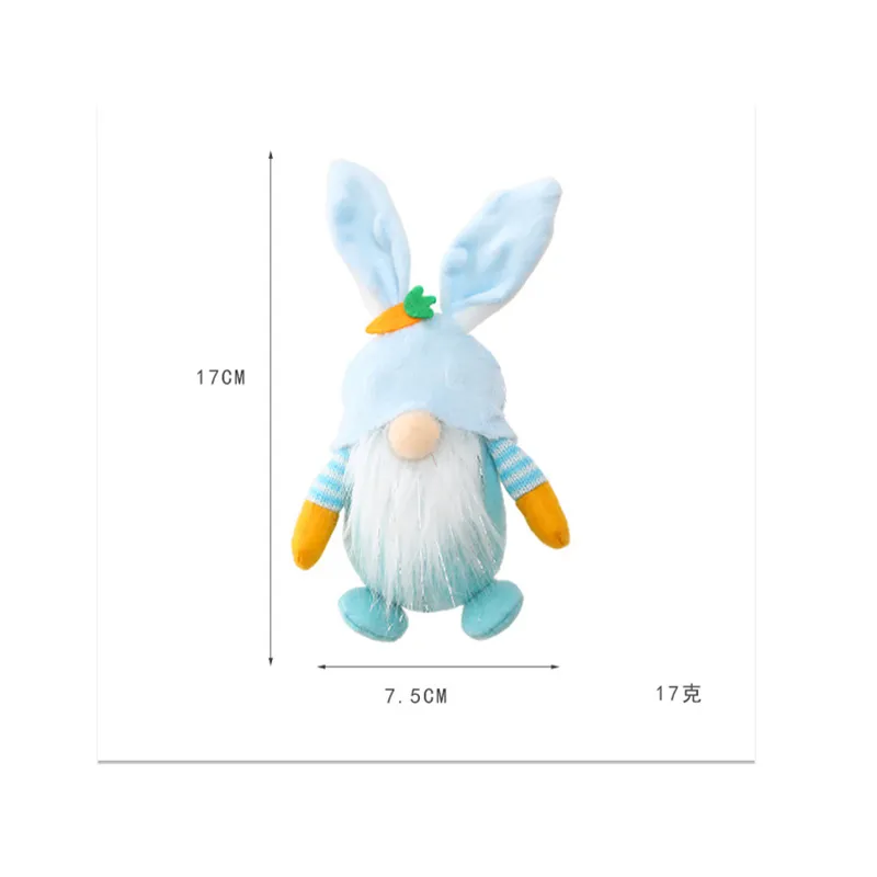 Decoração de Páscoa Gnome sem rosto Rabbit Doll Elf anão anão de pelúcia Ornamentos pendurados Party Party Spring Home Decorations Kids Gifts 220815