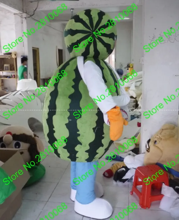 Mascote boneca traje syflyno eva material melancia mascote fantasia fruta desenhos animados vestuário dia das bruxas festa de aniversário adulto tamanho 561