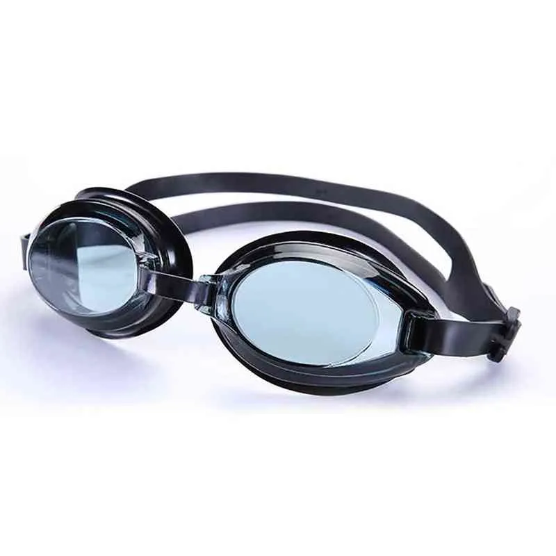 Yetişkinler için Profesyonel Yüzme Goggles Anti-Fog Yüzme Camları HD Elektraplat Su Geçirmez Silikon Dalış Giyim Kutu Y220428
