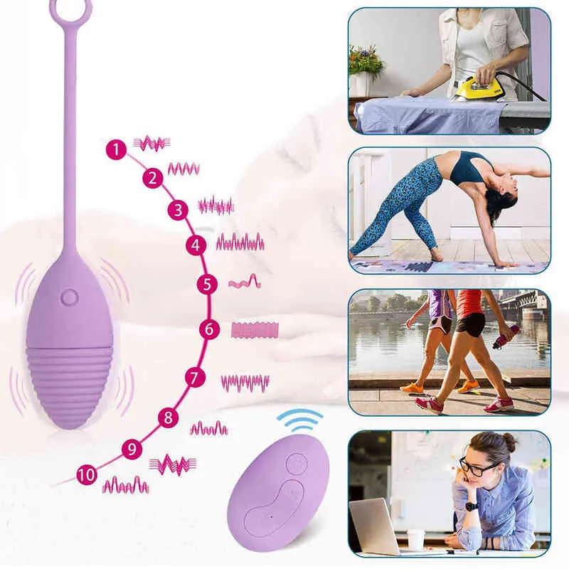 Nxy Eieren Draadloze Afstandsbediening Vibrator voor Vrouwen Siliconen Vibrerend Ei Dildo Clit G spot Stimulator Adult Sex Toys 220421