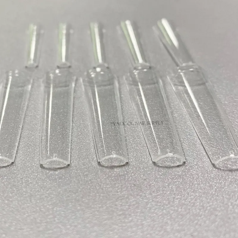Non-C-Curve XXL Lange acryl nageltips Transparante doodskist Rechte kunstnagels Vingerpers op tips UV-gelverlenging Manicure 220726