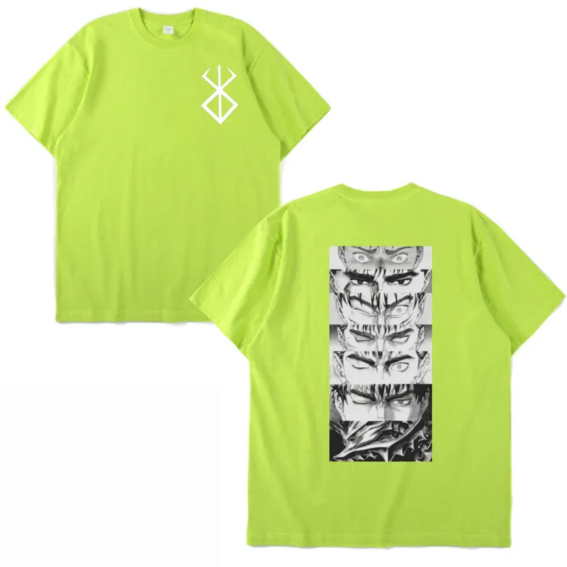 極バーセルクガッツTシャツ男性カワイイヴィンテージ服Tシャツ日本語ストリートウェアアニメハラジュクトシャツ半袖男性女性トップ220708