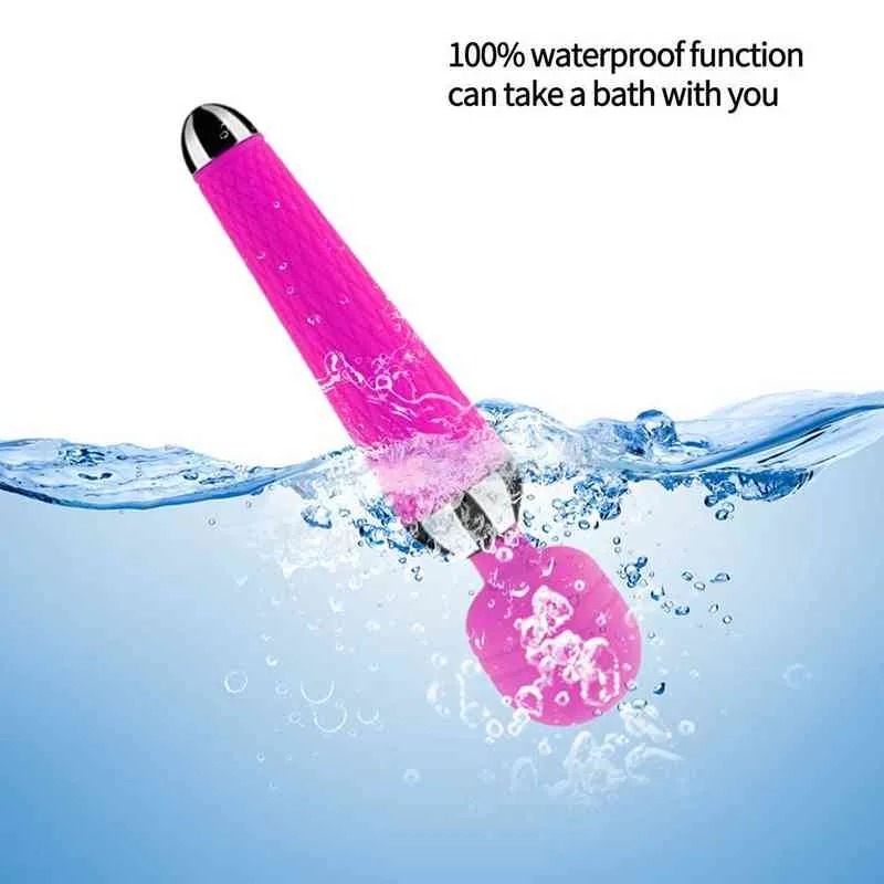 NXY Vibrators Feminino Vibrador Masturbador 16 Velocidades USB Recarregvel SEM FIO Silicone AV Varinha Massageador 0406