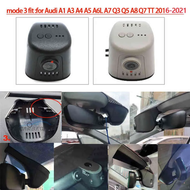 HD 1080P Car DVR Dual Core Novatek 96675 WiFi Dash Camera Video Recorder för AUDI A1 A3 A4 A5 A6L A7 A8 Q2 Q3 Q5 Q7 TT 2004 ~ 2021 H220409