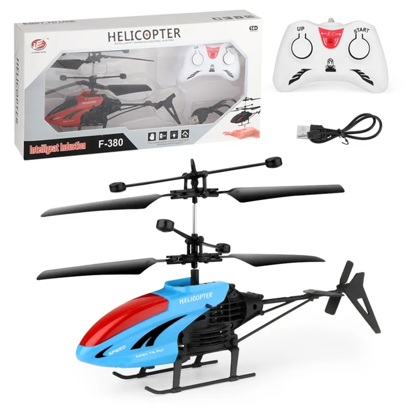 Small RC Helicopter Remote Control Gesture Sensing 2.5 Mini Drone Flying Aircraft Toys For Kids 220321