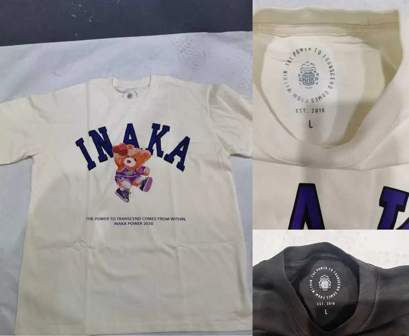Inaka Power Shirt Tshirt Men Women Mulheres de alta qualidade IP 220527