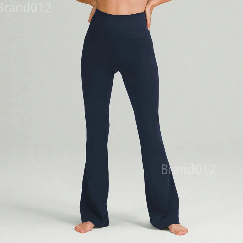 Femmes039s pantalons de Yoga couleur unie nu sport façonnage taille haute serré évasé Fitness lâche Jogging vêtements de sport femmes039s Nine9016146