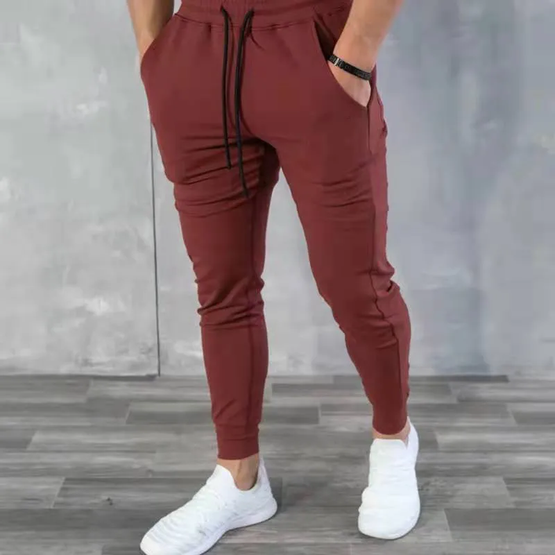 MultiPockets Jogging Sweatpants Mens Gym Training Fitness Pant Cotton Fashion Mus Cle Men Casual Running Pants YB2 220622