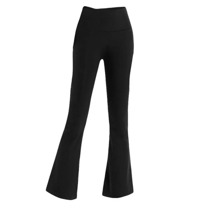Fitness Women Yoga Pants Running Street Groove Flares Trousers High Waist Tight Belly Sports Yoga Workout Sexy Nine Minutes Pant L2299