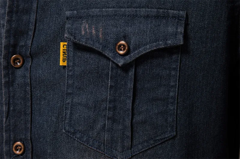 AIOPESON Marka Elastik Pamuk Denim Gömlek Erkekler Uzun Kollu Kalite Kovboy Gömlek Casual Slim Fit S Tasarımcı Giyim Için 220322