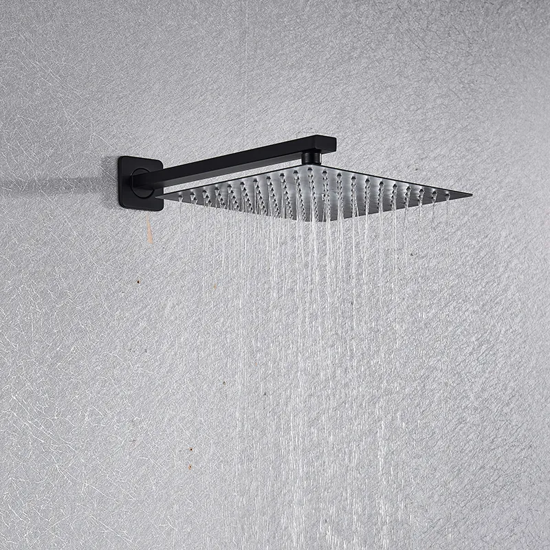 Svart dusch kran baddusch kran system set digital temperatur display dusch mixer badkar kran