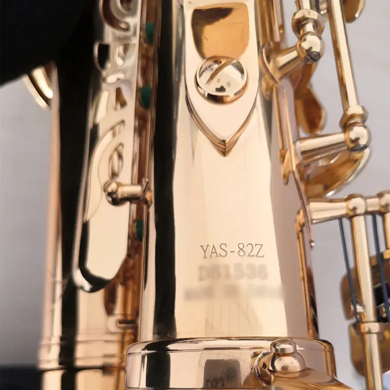 Ottone placcato oro E-tune sassofono contralto professionale originale YAS-82Z modello di struttura one-to-one sax contralto tono professionale