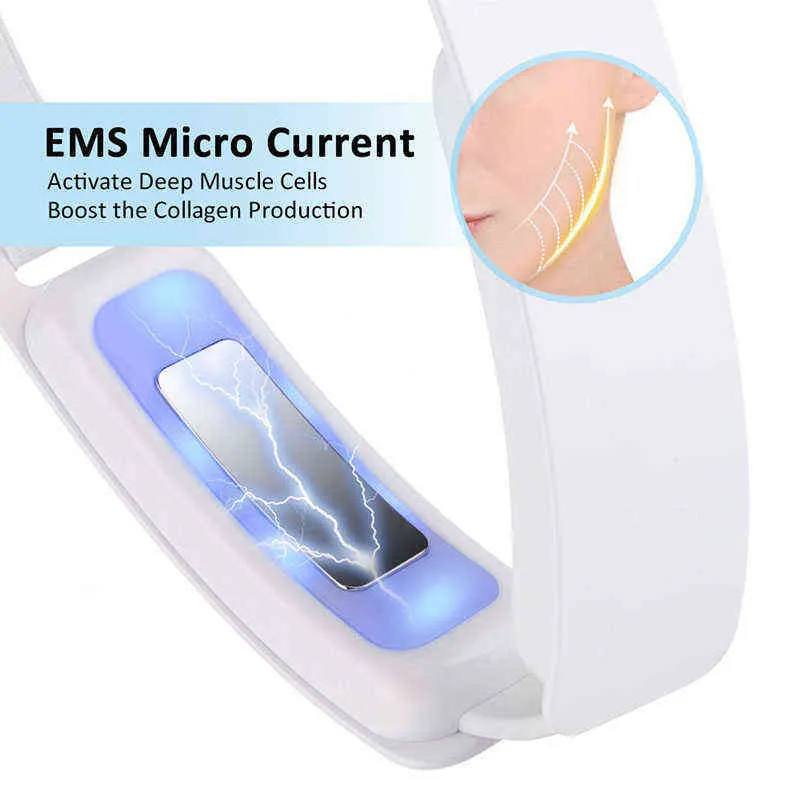 Högfrekventa mikroströmmars ansiktslyftande instrument Intelligent fjärrkontroll Small V Vibration Lift Shaping Massage 220513