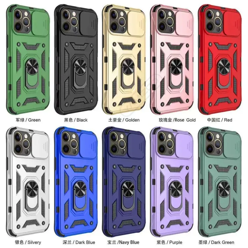 Alliage Métal Anneau Magnétique Téléphone Cas Protecteur Ultra Mince étui pour iPhone 13 12 11 Pro XS Max XR 6S 7G 8 Plus pour Samsung A10S A20S A20 A20/30/M10S