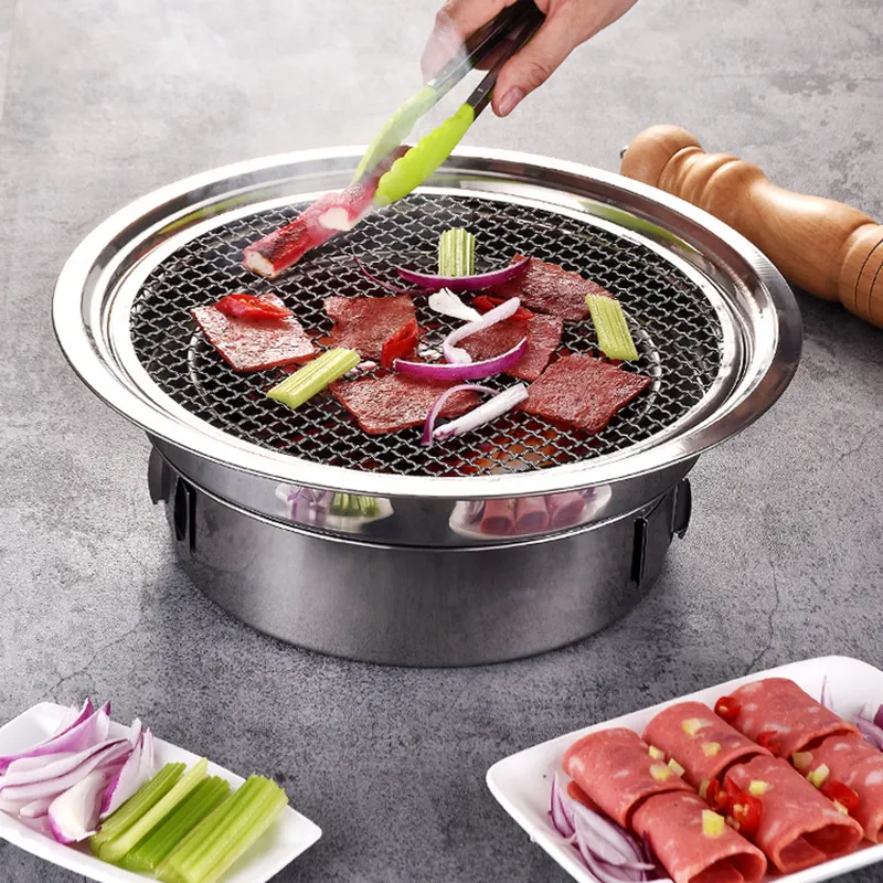 Churrasco grelha de carvão portátil de churrasco coreano de carbono fogão de churrasco de carbono para venda de WXV interno externo 220531