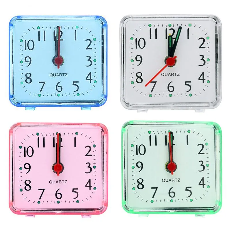 Square Small Bed Compact Timers Travel Quartz Beep Clock Fashion Rabbit Bedside Lamp Green Batteries Alarm Multi-function Kitchen