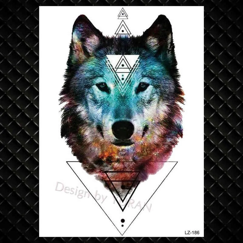 NXY Temporary Tattoo Tigrish Tribal Wolf s for Men Women Arm Chest Fake Sticker Waterproof Realistic 3d Flash Tatoo Paper 0330