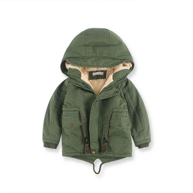 LZH 2022 New Winter Plus Parka Velvet for Boys Cotton There Warm Wark Children Winter Winter Jackts Kids Snowfield Jacket J220718