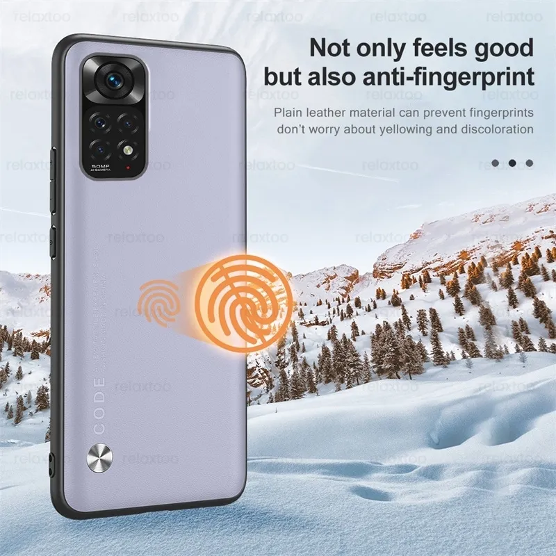 Funda de teléfono de cuero liso de lujo Para Xiaomi Redmi Note 11 Note11 Pro Funda protectora de silicona suave Para Funda Redmy Not 11S 11 S 4G