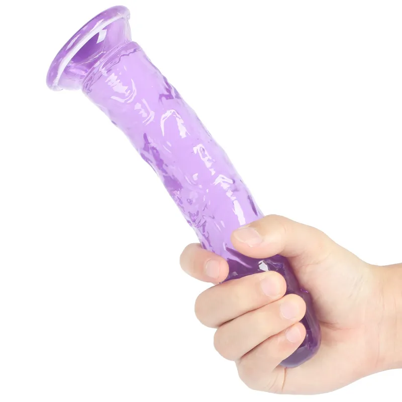 Soft Jelly Dildos With Strong Suction Cup Realistic Dildo No Vibrator Artificial Penis for Lesbian Female Masturbate Sex Toys 220617