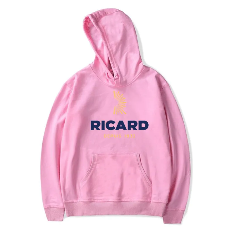 Men Ricard Hoodie Sweatshirt Streetwear Hoodie Pink Clothing Polerone Spring Autumn Clothes Women Harajuku Pullover Tops 220813