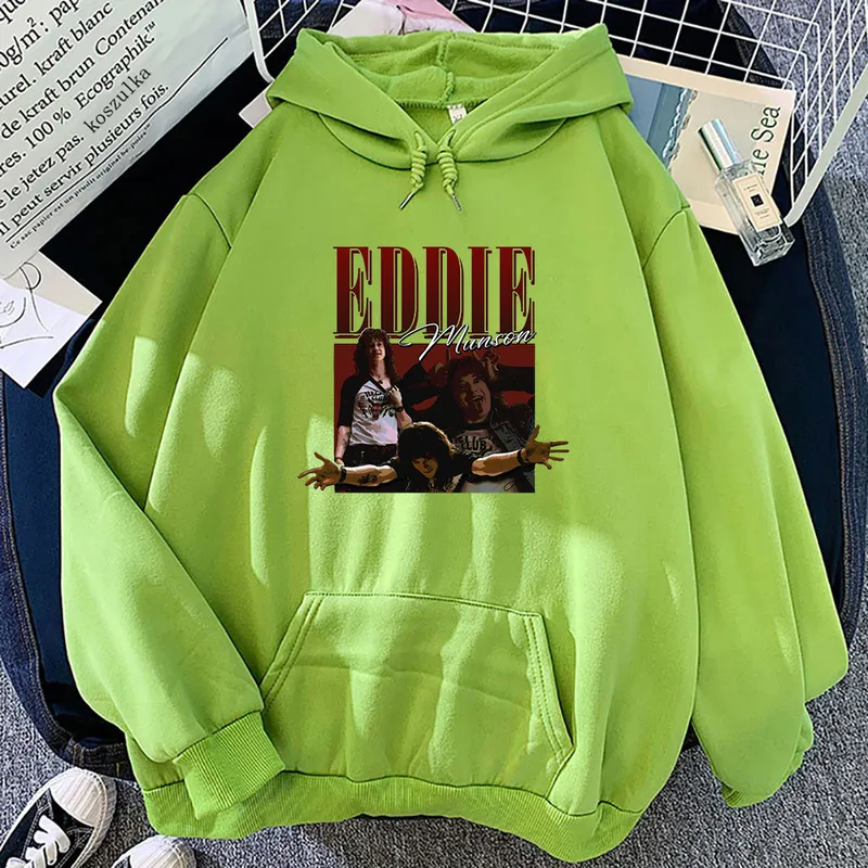 Eddie Munson Hoodie Womenmen Streetwear Aesthetic Demon Hoodies unisex grappige Harajuku capuchon sweatshirts hoody kawaii kleren 220816