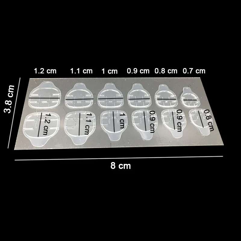 / 로트 통기성 스티커 네일 접착제 테이프 네일 탭 클리어 DIY 매니큐어 장식 스티커 투명 접착제 도매