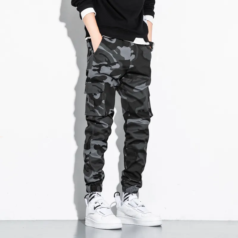 Męskie spodnie kamuflaż migger jogger na zewnątrz taktyczne wojskowe spodni swobodne kieszenie streetwearowe bawełniane spodni Big rozmiar 8xl 220827